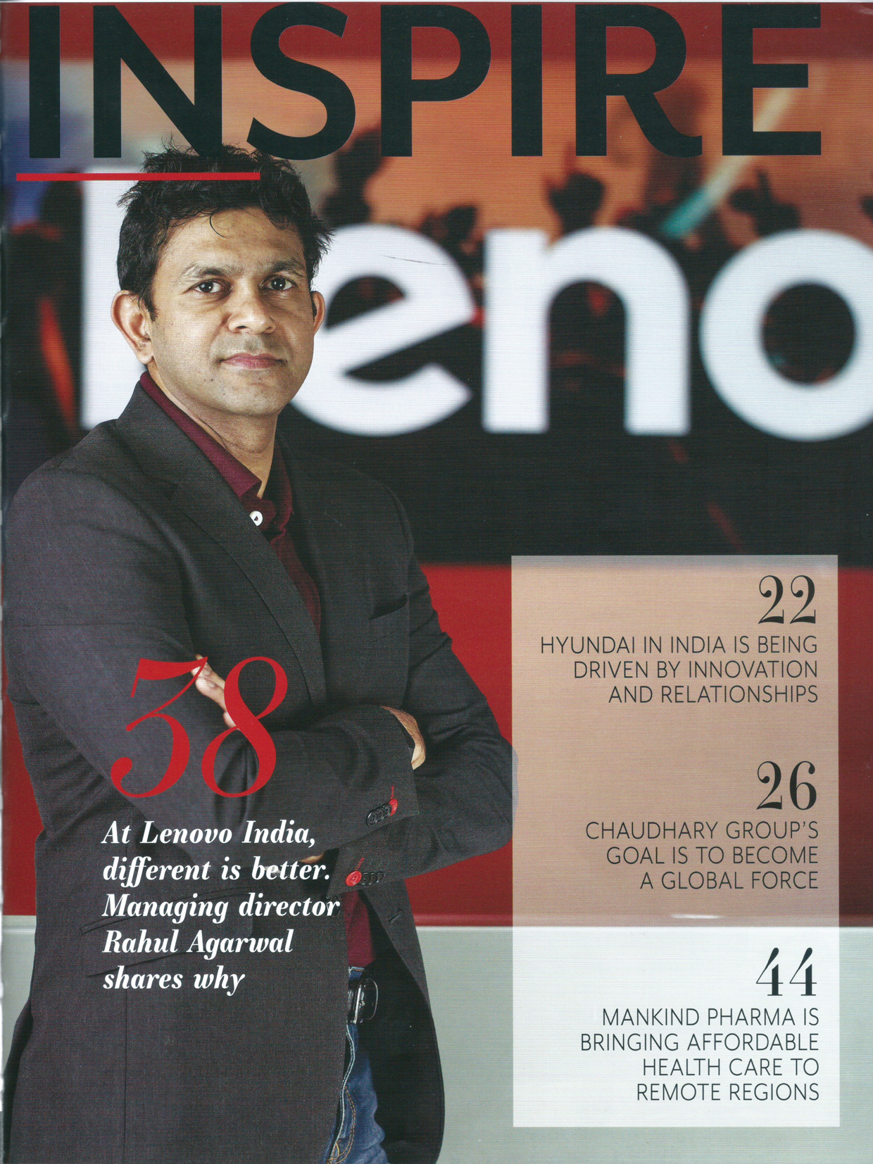 Business headshot of Lenovo India CEO, Rahul Agarwal for The CEO Magazine