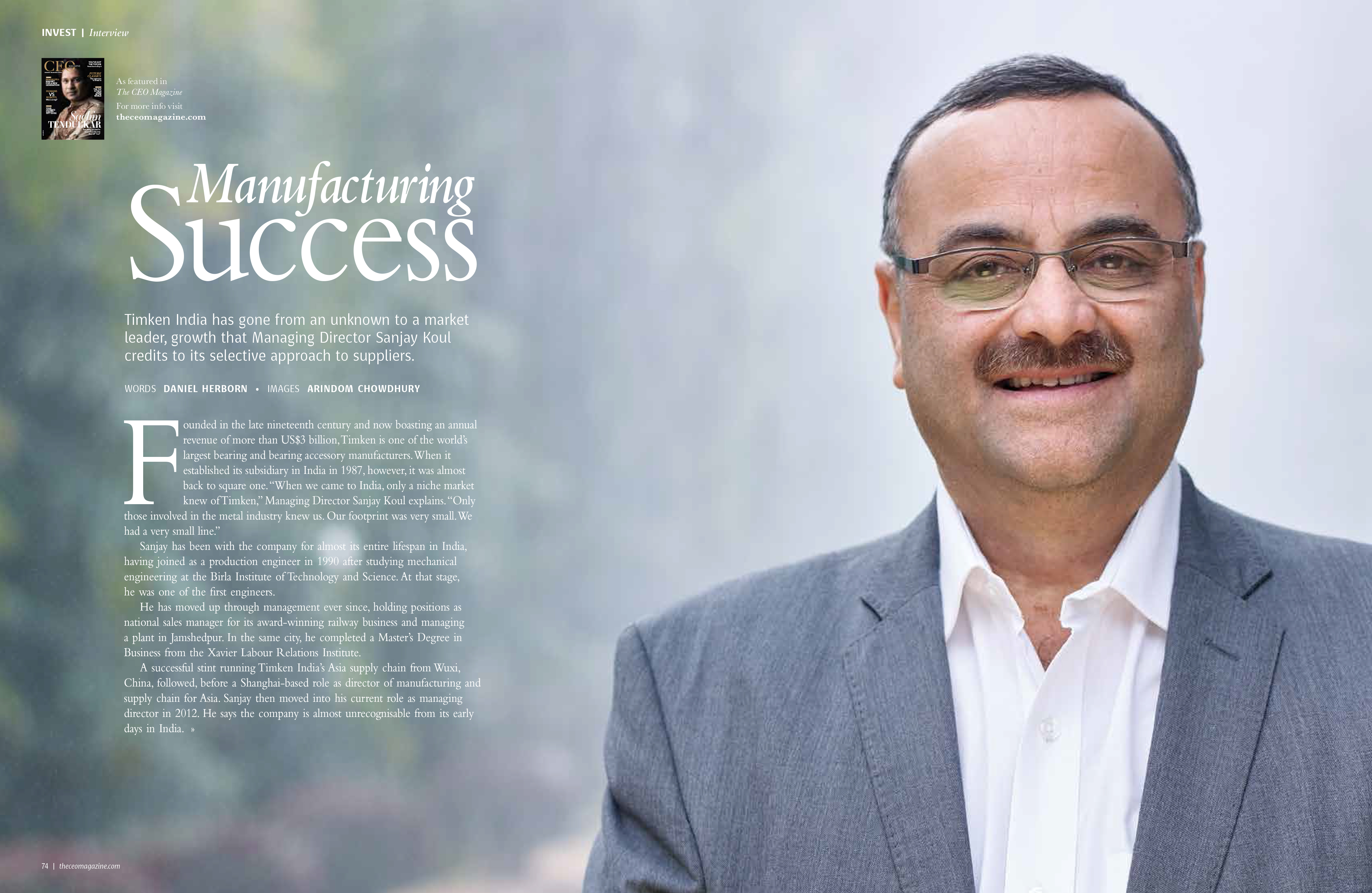 Sanjay Koul, Managing Director of Timken India