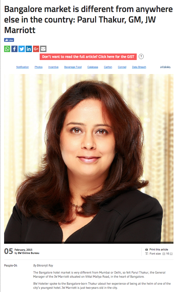 professional head shot of JW Marriott General Manager Parul Thakur