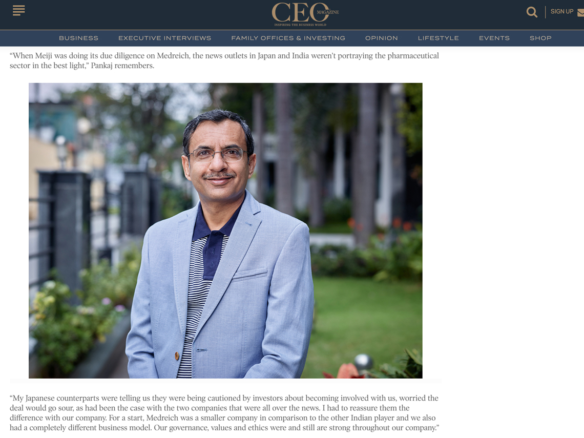 Business Headshot of Pankaj Garg, Group CEO & Managing Director , Medreich