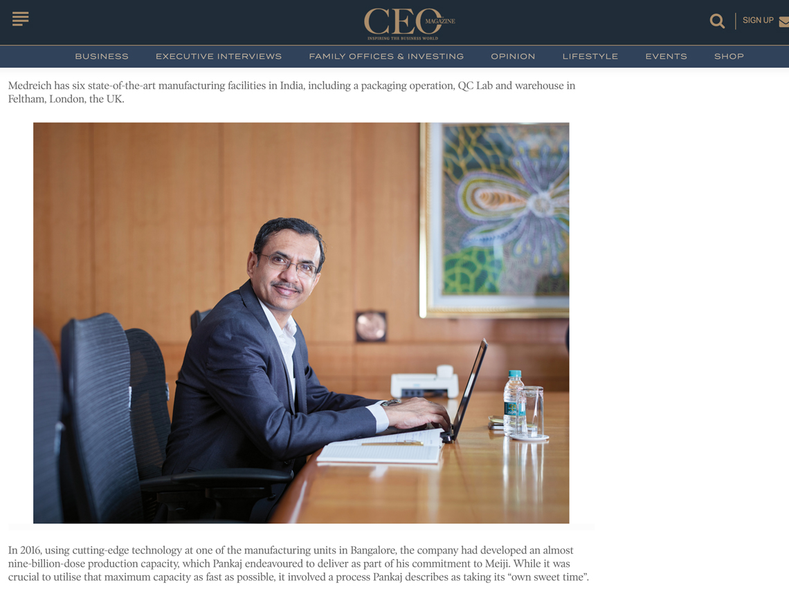Corporate Headshot of Pankaj Garg, Group CEO & Managing Director , Medreich