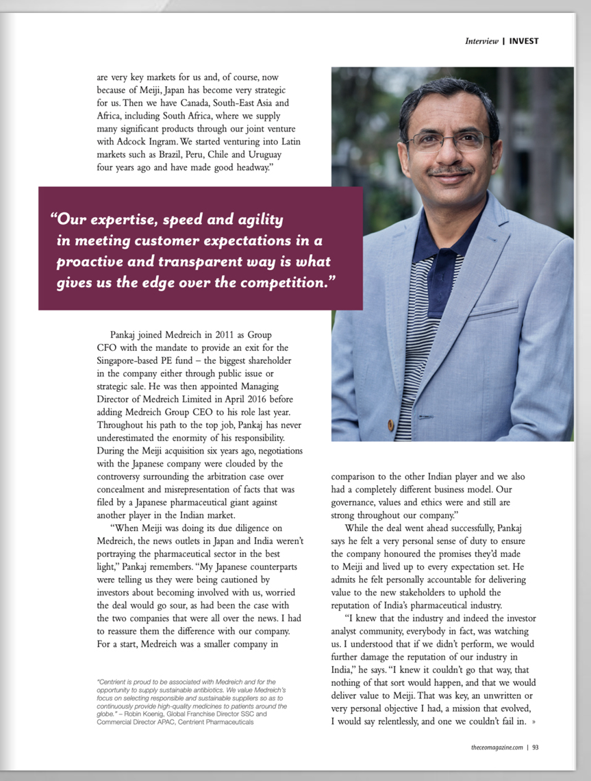 Candid Corporate Photography of Pankaj Garg, Group CEO and MD, Medirich Bangalore for an International Magazine By Arindom Chowdhury
