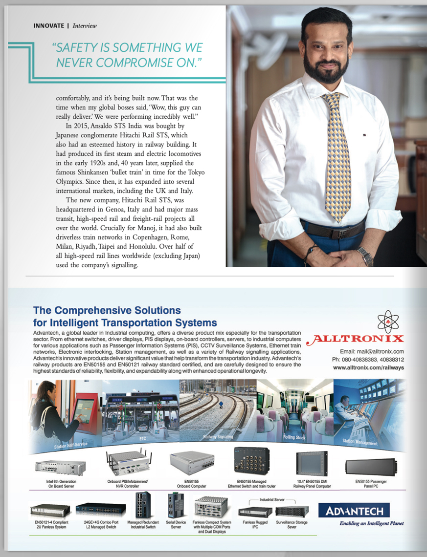Candid Executive Photo shoot of Manoj Krishnappa, CEO, Hitachi Rail STS India, Bangalore for an International Magazine By Arindom Chowdhury